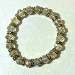 Silver Crystal Stretch Bracelet